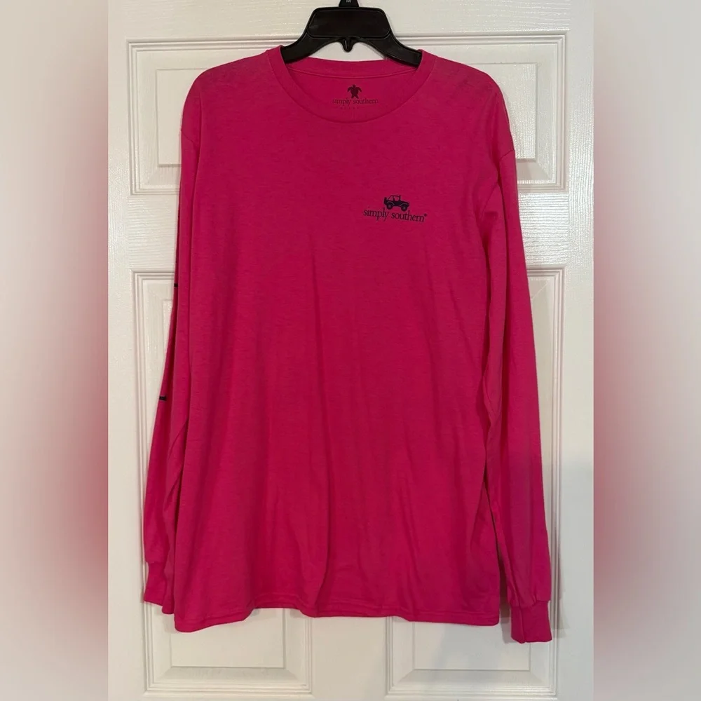 Womens Simply Southern “LIVE WHAT YOU LOVE ” Pink T Shirt sz Medium EUC - Picture 3 of 12
